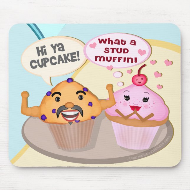 Lustiges Retro süßes Gespräch Mousepad (Vorne)