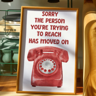 Lustiges Retro-Telefon-Poster Herzschmerz-Zitat Ku Poster