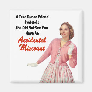 Lustiges Retro Vintage Bunco Magnet