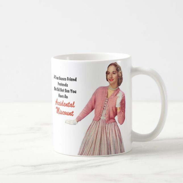 Lustiges Retro Vintages Bunco Tasse (Rechts)