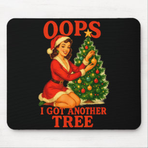 Lustiges Retro-Weihnachten Oops Ich Habe Einen Wei Mousepad