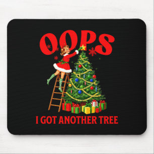 Lustiges Retro-Weihnachten Oops ich habe einen wei Mousepad