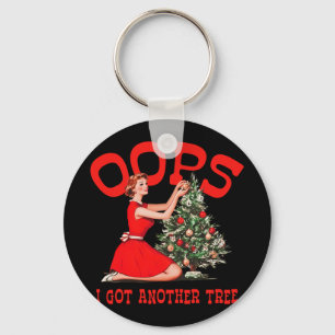 Lustiges Retro-Weihnachten Ups, ich habe noch eine Schlüsselanhänger