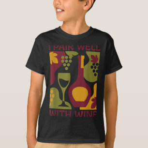 Lustiges Retro-Wein-Abstrakt-Mid-Century-Paar mit T-Shirt