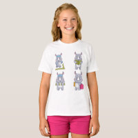 Lustiges Rhino-Fitness-T-Shirt | Süßes Nashorn Arb
