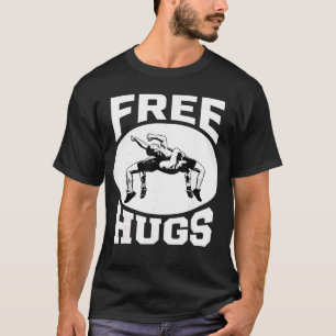 Lustiges Ringen Kostenlose Umarmungen T-Shirt