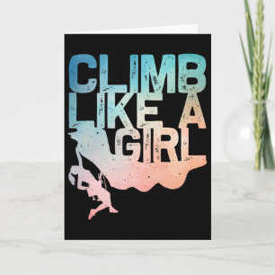 Lustiges Rock Climbing Design für Mädchen Frauen K Karte