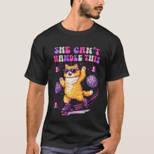 Lustiges Roller Skating Süße Katze Vibes T-Shirt G