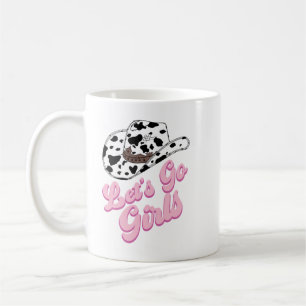 Lustiges Rosa Let's Go Girls Country  Kaffeetasse