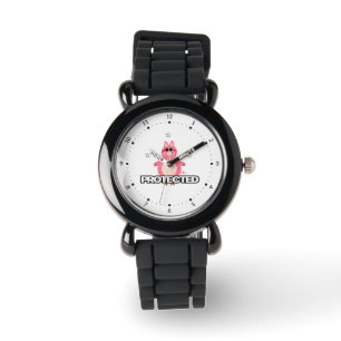 Lustiges rosa Schwein Armbanduhr
