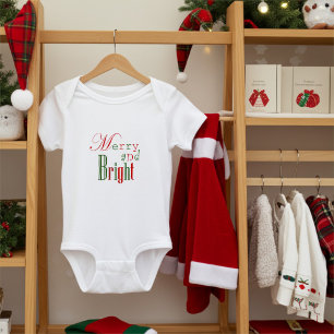 Lustiges Rot und Grün Fröhliche und strahlende ers Baby Strampler