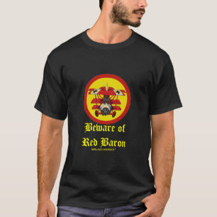 Lustiges rotes Baron-Flugzeug cooles T-Shirt-Desig T-Shirt