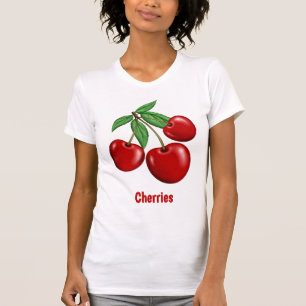 Lustiges rotes Kirschen-Design Personalisiert T-Shirt