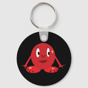 Lustiges rotes Monster Keychain Schlüsselanhänger