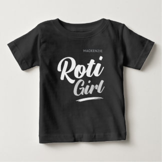 Lustiges ROTI-MÄDCHEN Dunkel Baby T-shirt