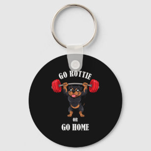 Lustiges Rottweiler-Workout-Shirt Rottie Fitness G Schlüsselanhänger