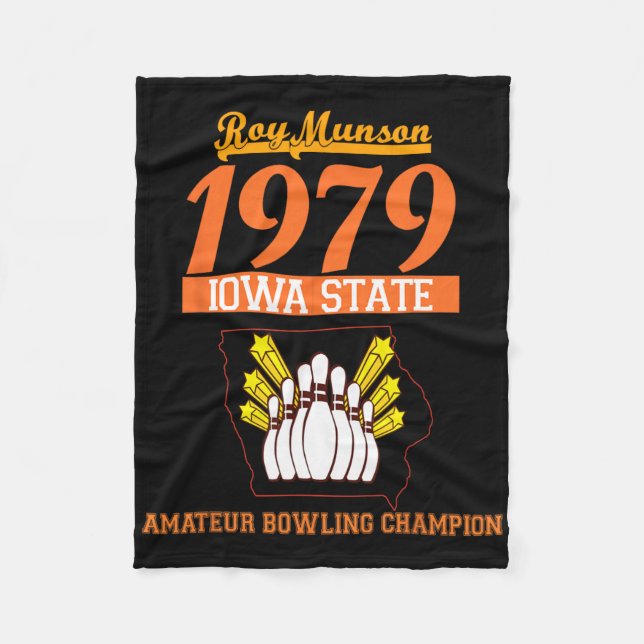 Lustiges Roy Munson King Pin Bowling T-Shirt 2  Fleecedecke (Vorderseite)
