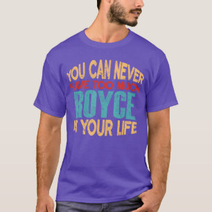 Lustiges Royce Personalisiertes-Shirt Vorname Witz T-Shirt