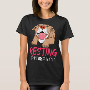 Lustiges Ruhendes Pit-Gesicht Pitbull Gif Pit Bull T-Shirt