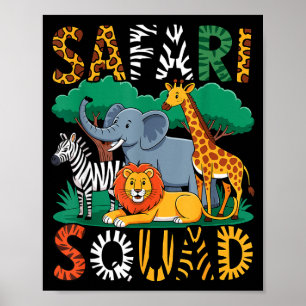 Lustiges Safari-Kostüm für Kinder Männer Frauen Af Poster