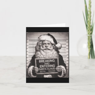 Lustiges Santa Claus-Mugshot Weihnachten – Santa X Karte