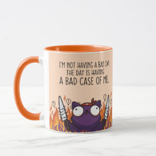Lustiges Sarkastisches Chaotisches Katzen-Schlecht Tasse