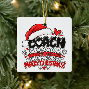 Lustiges sarkastisches Coach-Weihnachtsgeschenk Keramikornament