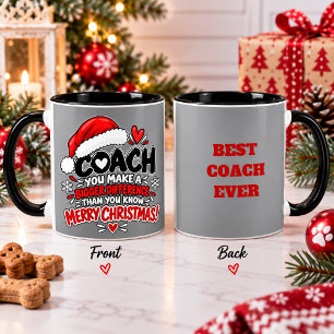 Lustiges sarkastisches Coach-Weihnachtsgeschenk zu Tasse