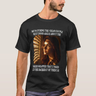 Lustiges sarkastisches veganisches Paar, das sich T-Shirt