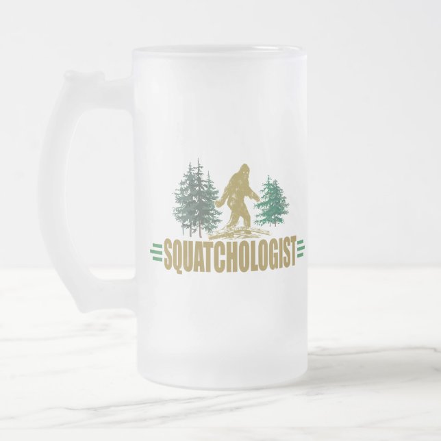 Lustiges Sasquatch, Bigfoot Mattglas Bierglas (Links)