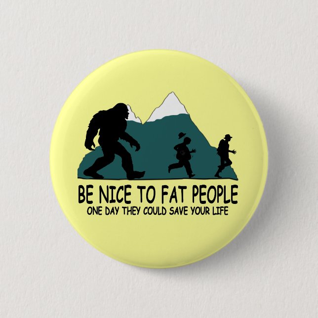 Lustiges Sasquatch Button (Vorderseite)