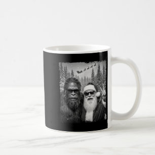 Lustiges Sasquatch-Meme Cool Selfie mit Santa Chri Kaffeetasse