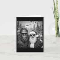 Lustiges Sasquatch-Meme Cool Selfie mit Santa Chri