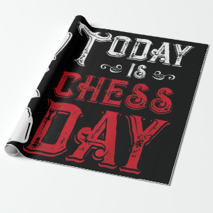 Lustiges Schach-König-Rochade-Design Geschenkpapier