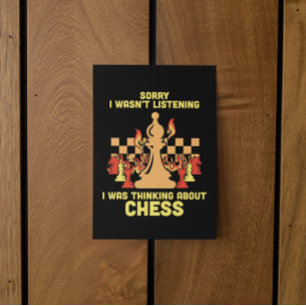 Lustiges Schach-Zitat-Geschenk für Schachspieler & Einladung