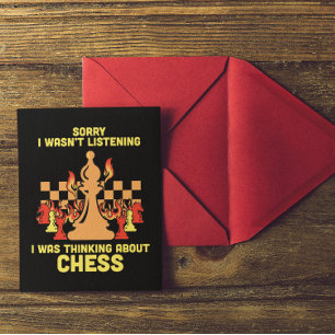 Lustiges Schach-Zitat-Geschenk für Schachspieler & Postkarte