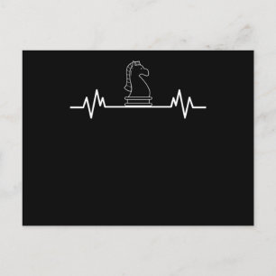 Lustiges Schachfiguren-Schachspieler-Geschenk für  Postkarte