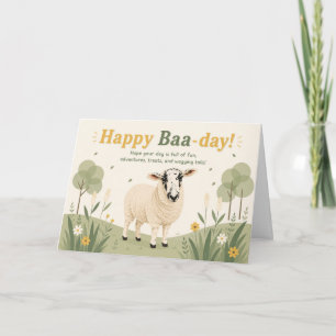 Lustiges Schaf Alles Gute zum Geburtstag Karte