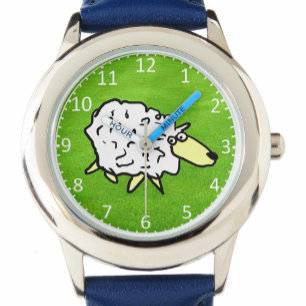 Lustiges Schaf-Design-Cartoon für Kinder Armbanduhr