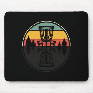 Lustiges Schattendesign Vintage Retro Disc Golf Fr Mousepad
