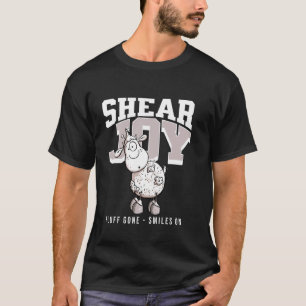 Lustiges Scher-Schaf-Design Flausch Verschwunden L T-Shirt