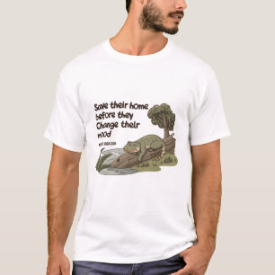 Lustiges Schlafendes-Komodo-Grafik-T-Shirt mit Sti T-Shirt