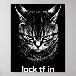 Lustiges Schloss TF in Katzen-Grafik Motivational Poster
