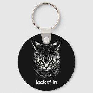 Lustiges Schloss TF in Katzen-Grafik Motivational  Schlüsselanhänger