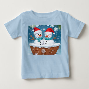 Lustiges Schneemann-T-Shirt für Kleinkinder Baby T-shirt