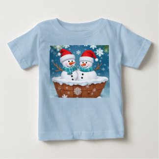 Lustiges Schneemann-T-Shirt für Kleinkinder Baby T-shirt