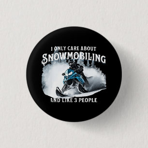 Lustiges Schneemobilfahren Schneemobil Button