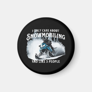 Lustiges Schneemobilfahren Schneemobil  Magnet