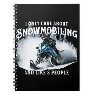 Lustiges Schneemobilfahren Schneemobil Notizblock