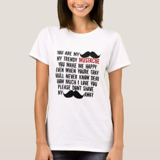 Lustiges Schnurrbart-Schnurrbart-Lied T-Shirt